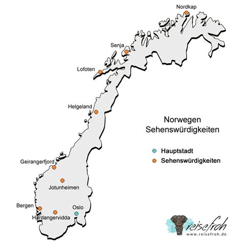 Sehenswürdigkeiten Norwegen Karte Deutschlandkarte 2023