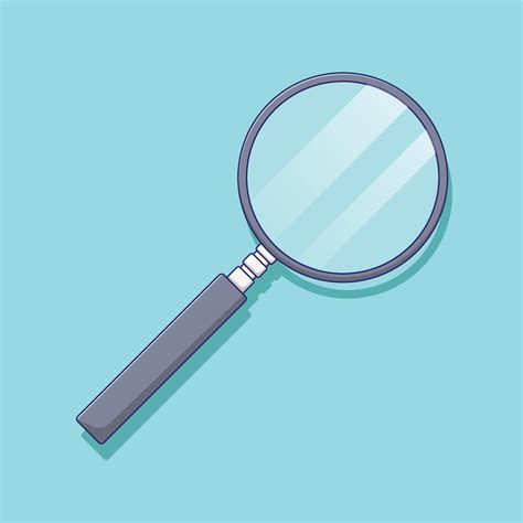 Magnifying Glass Vector Illustration Science Object Detective Item