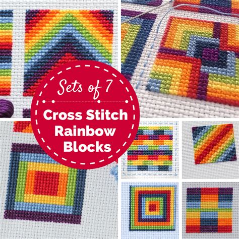 Sets Of Rainbow Cross Stitch The Crafty Mummy