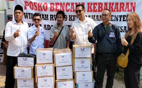 Bacaleg Partai Perindo Bantu Korban Kebakaran Di Menteng Jakarta Pusat