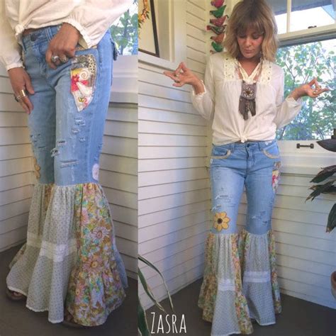 Reserved Hippy Jeans Size 9patchwork Jeansboho Jeans Bell Etsy Hippie Jeans Denim Ideas