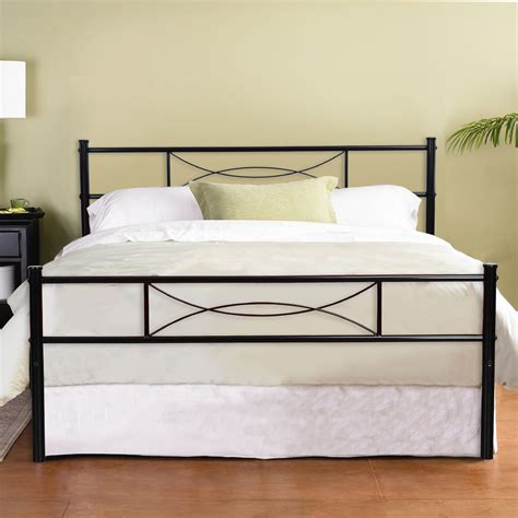 Platform Metal Bed Frame Foundation Headboard Furniture Bedroom Twin Full Size | eBay