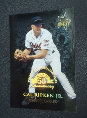 Cal Ripken Jr 1998 LEAF GOLD STAR FRACTAL FOUNDATION 3912 3999 Card