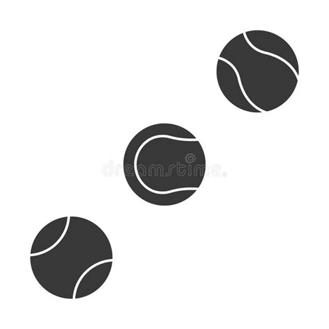 Tennis Ball Icon Silhouette Design Vector Illustration Stock Vector