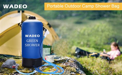 Amazon Wadeo Upgarde Camping Shower Gallons Portable Outdoor