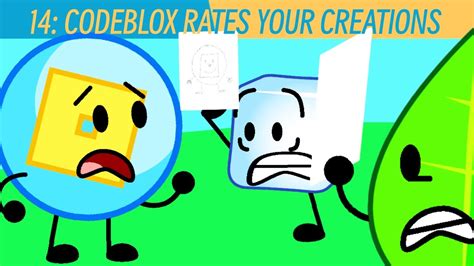 Bfdi Cringe 14 Codeblox Rates Your Creations Youtube