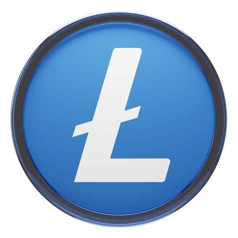 Litecoin Ltc Glass Crypto Coin D Illustration Png