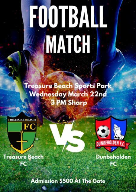 Football Match Treasure Beach Fc Vs Dunbeholden Fc Treasure Beach