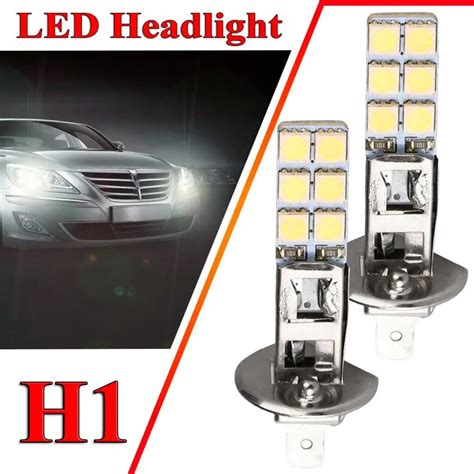 2x H1 12 Led Replacement Headlight Fog Light Bulbs Bright White 5050