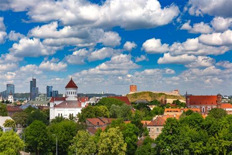 Panorama of Old Town, Vilnius, Lithuania Stock Image - Image of capital ...