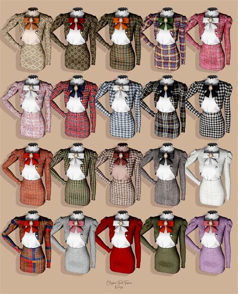 Rimings Elegance Tweed Twopiece Rimings Sims Mods Clothes Sims