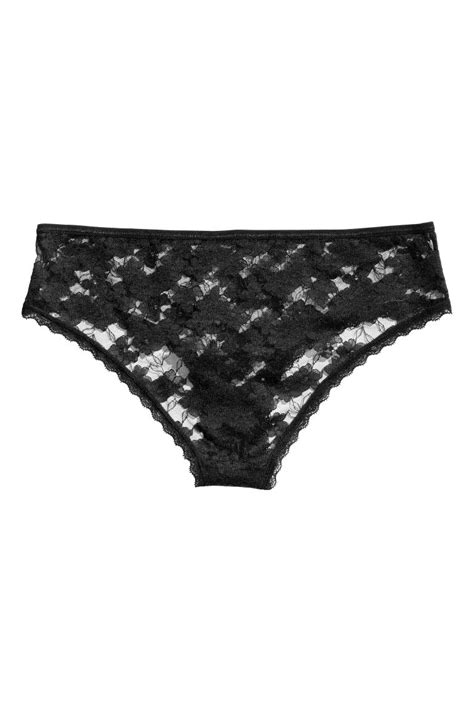 3 Pack Lace Hipster Briefs Black Ladies Handm Us