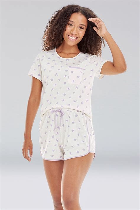 Pijama Feminino Adulto Curto Estrela Bela Notte Pijama Feminino