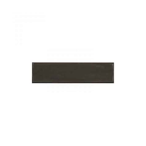 Wave Charcoal Gloss Pressed Edge Wall Tiles 75x300