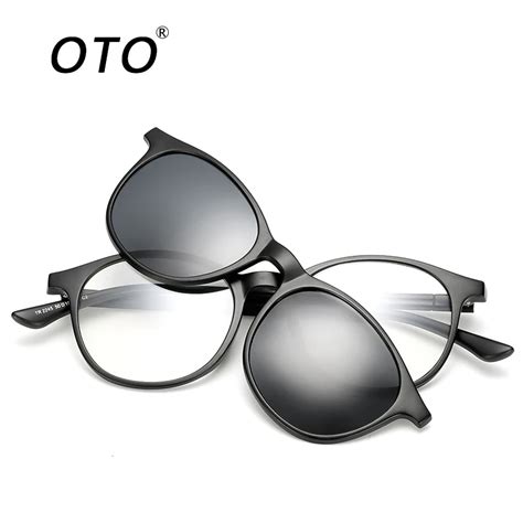 Oto Classic Brand Tr90 Polarized Sunglasses Men Magnetic Clip Frame