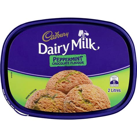 Cadbury Dairy Milk Peppermint Chocolate 2l Tub Woolworths