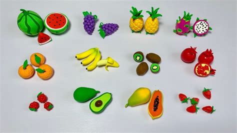 DIY How To Make Miniature Fruits DIY Polymer Clay Fruits Dolls Food