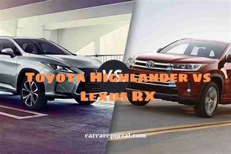 Toyota Highlander Vs Lexus RX Which Is Better 2022