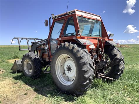 Fiat Hesston 80 66dt Mfwd Tractor With Loader Bigiron 51 Off