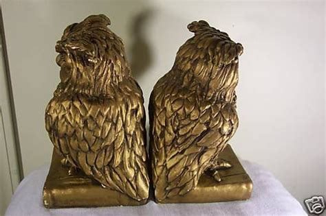 1962 Universal Statuary Corp Owl Bookends Vintage 852 40835179