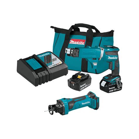 Makita Xt255tx2 18v Lxt Lithium Ion Cordless 2pc Combo Kit With Collated Autofeed Screwdriver