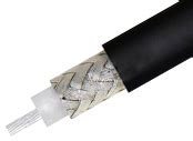 Flexible RG174 Coax Cable Single Shielded With Black PVC Jacket RF