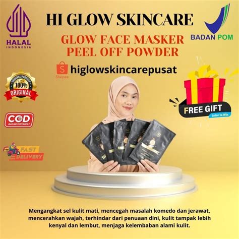 Glow Face Mask Peel Off Powder All Variant Hi Glow Skincare Bpomhalal