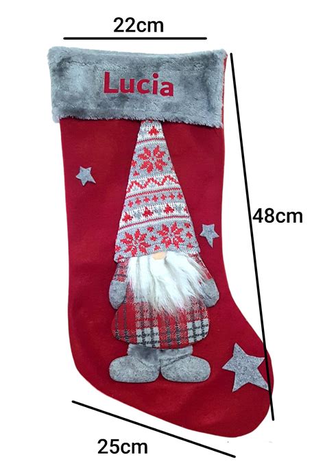 Personalised Christmas Stocking With Character Xmas Stocking Etsy Uk