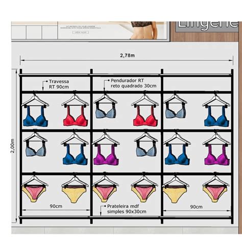 Conjunto de Móveis Para Loja de Lingerie Em Até 10x