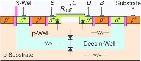 Triple Well Nmos Transistor Structure See The Colors In The Online Download Scientific