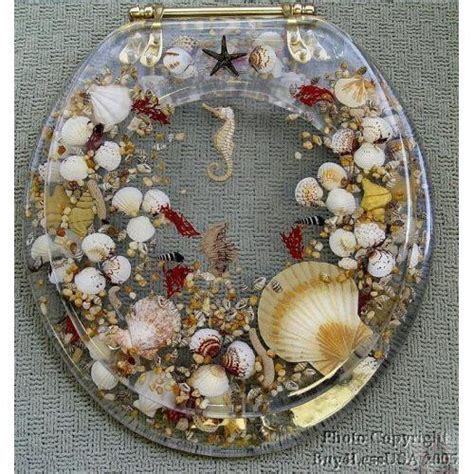 Elongated Seashell Shell Bathroom Lucite Toilet Seat Home Improvement