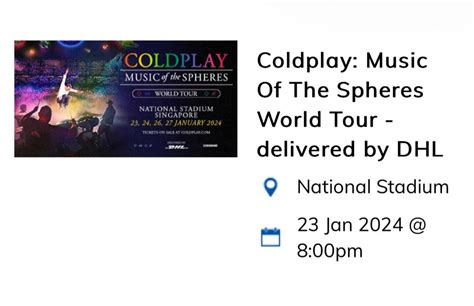 X Coldplay Jan Cat Section Tickets Vouchers