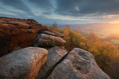 froggatt edge sunset francis  taylor photography