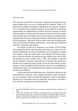 Presunción de inocencia como principio constitucional PDF