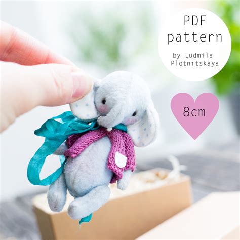 Elephant Sewing Pattern Stuffed Elephant Pattern Inspire Uplift