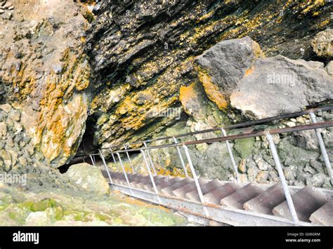 Narrow Stair Entrance Down Through The Doline At The Lake Cave With