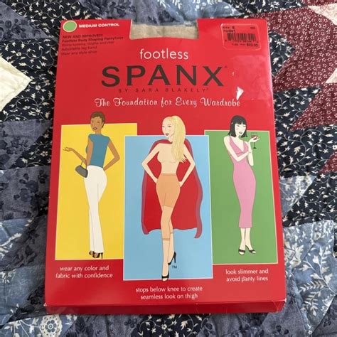 SPANX FOOTLESS BODY Shaping Pantyhose Super Tummy Control Nude Plus Sz