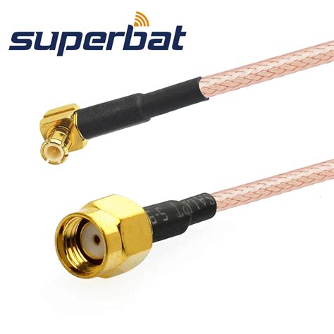 Superbat Mcx Rf Coaxial Jumper Cable Assembly Mcx Male Plug Right Angle