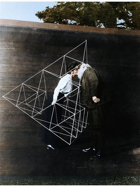 1903 Alexander Graham Bell Kissing His Wife In A Tetrahedral Kite