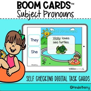 Subject Pronouns Boom Cards By Kinderberry Teachers Pay Teachers