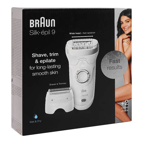 Buy Braun Silk Epil 9 Wet Dry Epilator With 2 Pouches Shave Trim