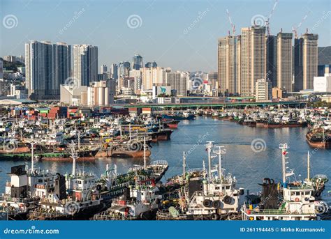 Port Of Busan Largest Harbor In South Korea Editorial Image Image Of