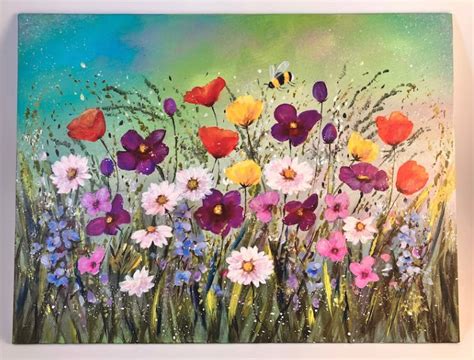 Grace On Twitter 🌸🍃wildflowers Acrylic Painting On Canvas Board 🌺🍃