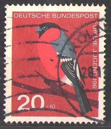 Einheimische V Gel Gimpel Pf Deutsche Bundespost Briefmarke