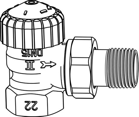 HEIMEIER Thermostat Ventilunterteil V Exact II Kurz Eckform DN15