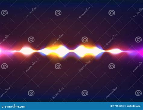 Speaking Sound Wave Abstract Pulse Vector Illustration Stock Vector