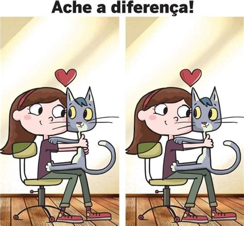 Ache A Diferen A A Menina E Seu Gatinho