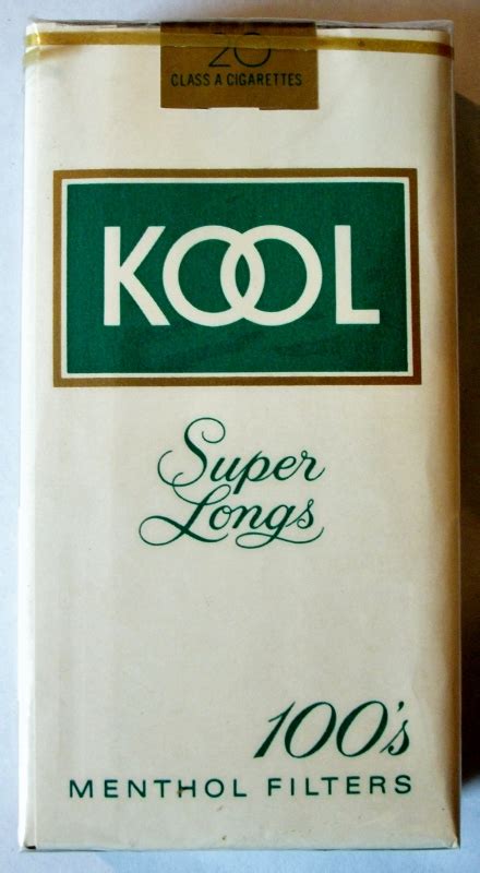 Kool Super Longs Menthol Filters S Vintage American Cigarette