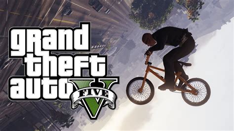 GTA 5 PC Franklin Tries The SUPER BMX Mod BMX MOD Stunt Montage