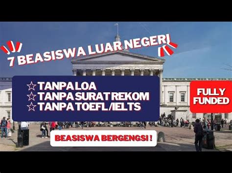 Beasiswa Tanpa Ielts Toefl Beasiswa Fully Funded